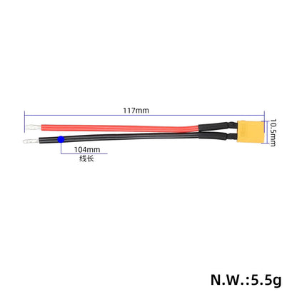 Napajalni kabel z moškim priključkom XT30, 14 AWG – 2/6