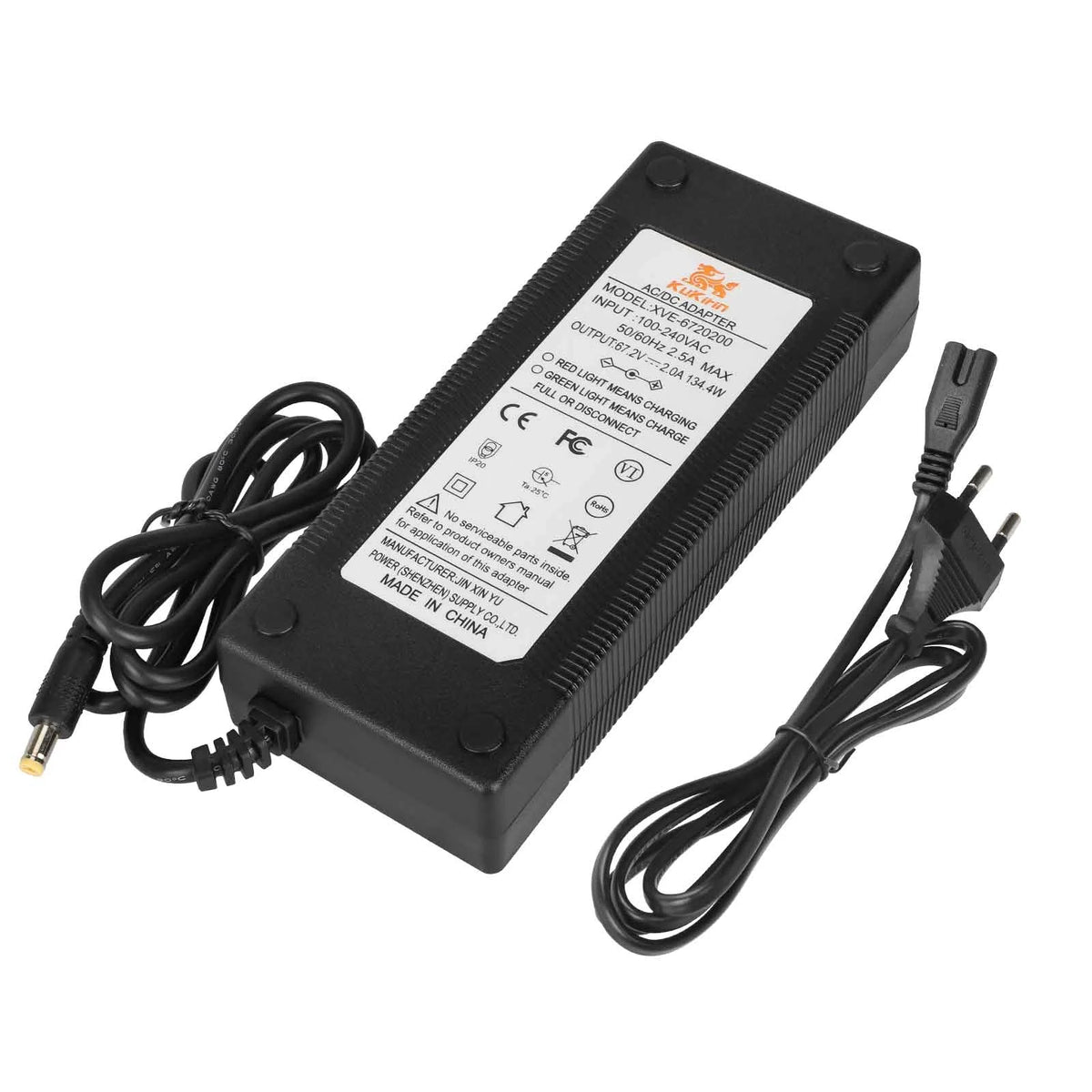 Charger KuKirin 67.2V 2.0A DC2.1 for KuKirin G4