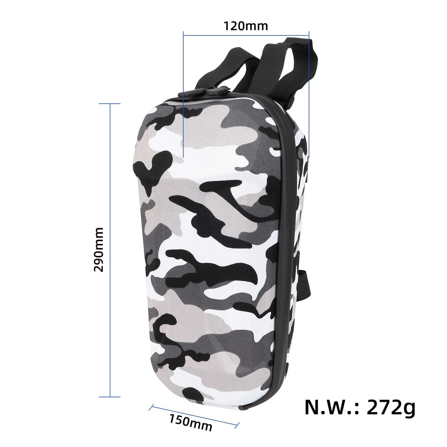 Prednja torba Camo gray 3L (PU+EVA) brez logotipa