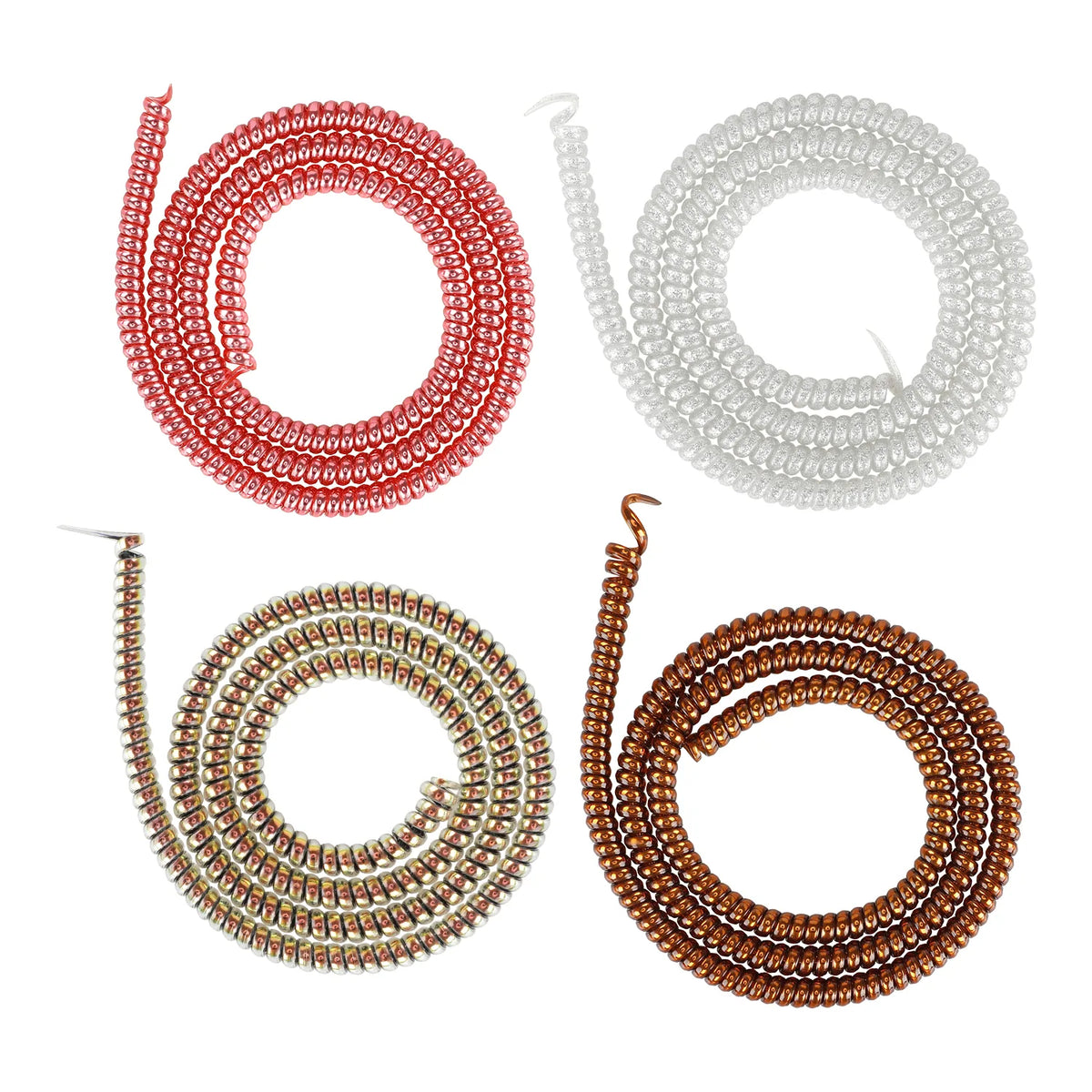 Rdeča spiralna zaščita kablov 6 mm × 1 m – 3/6