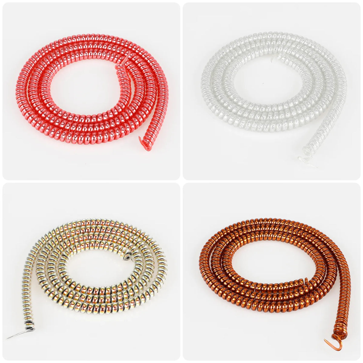 Rdeča spiralna zaščita kablov 6 mm × 1 m – 5/6