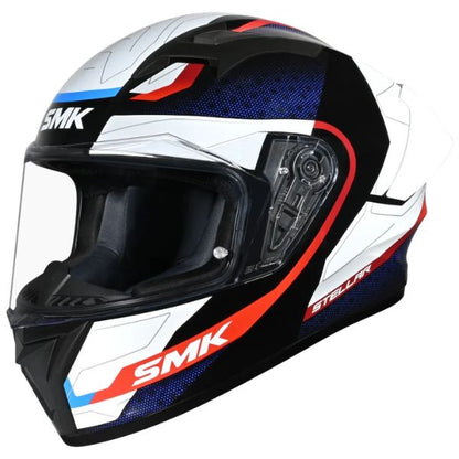SMK Stellar Sport Flight integralna čelada GL213 – bela/rdeča/modra – slika 1