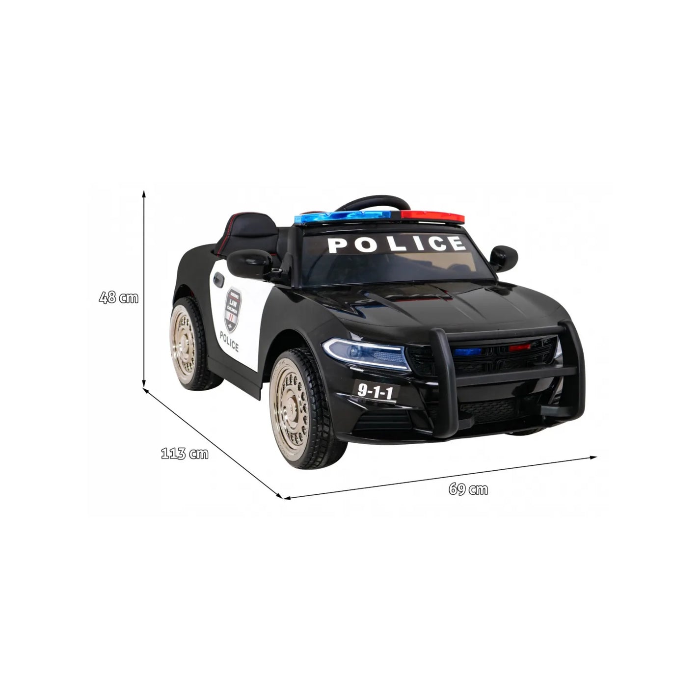 Otroški policijski električni avto Super Police