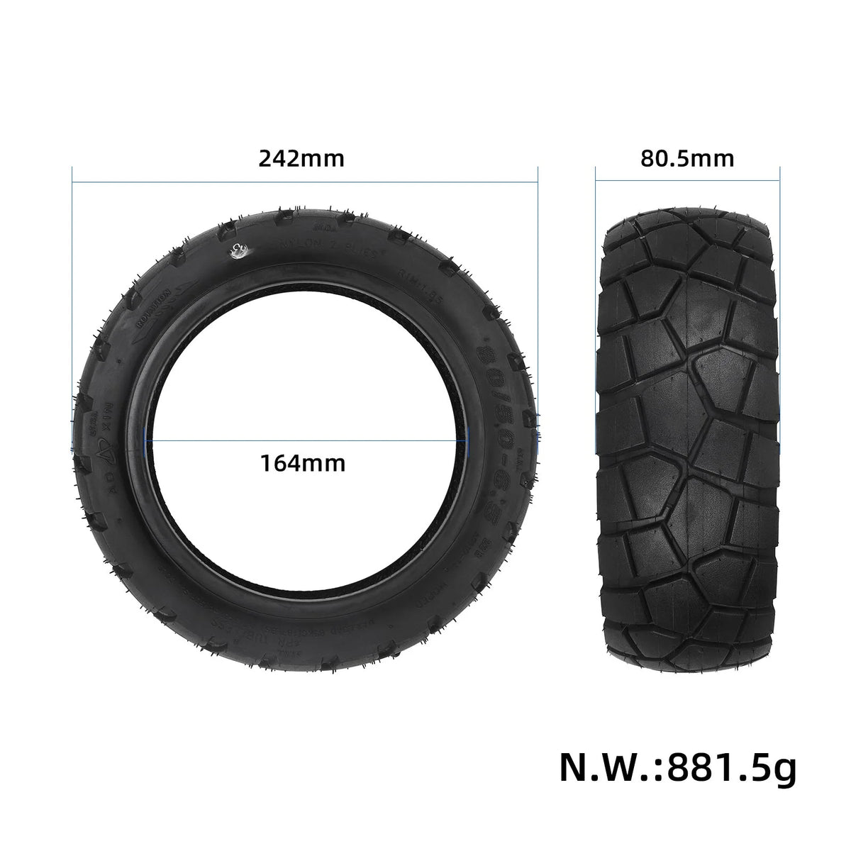 Terenska tubeless pnevmatika Aoxin 80/50-6.5 – pogled 2