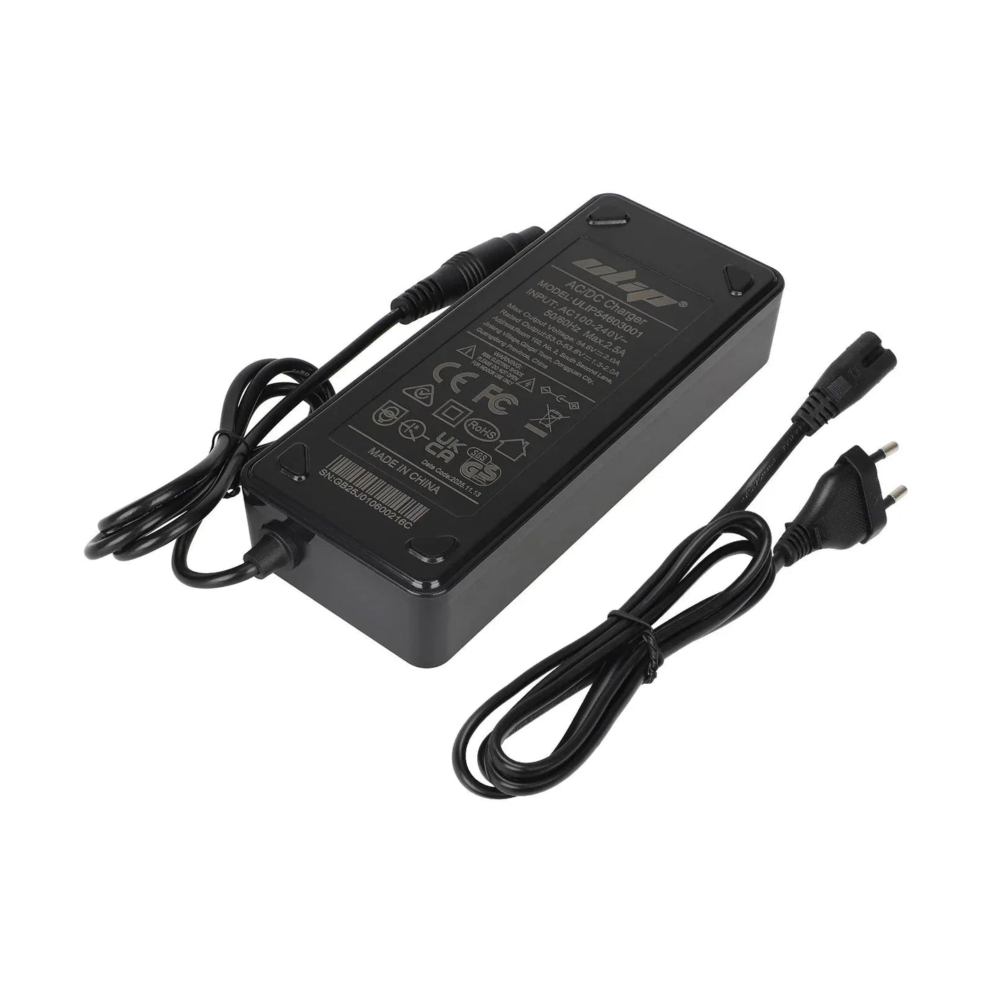 Ulip 54.6V 2A polnilec z evropskim vtičem za NAVEE XT5 Pro