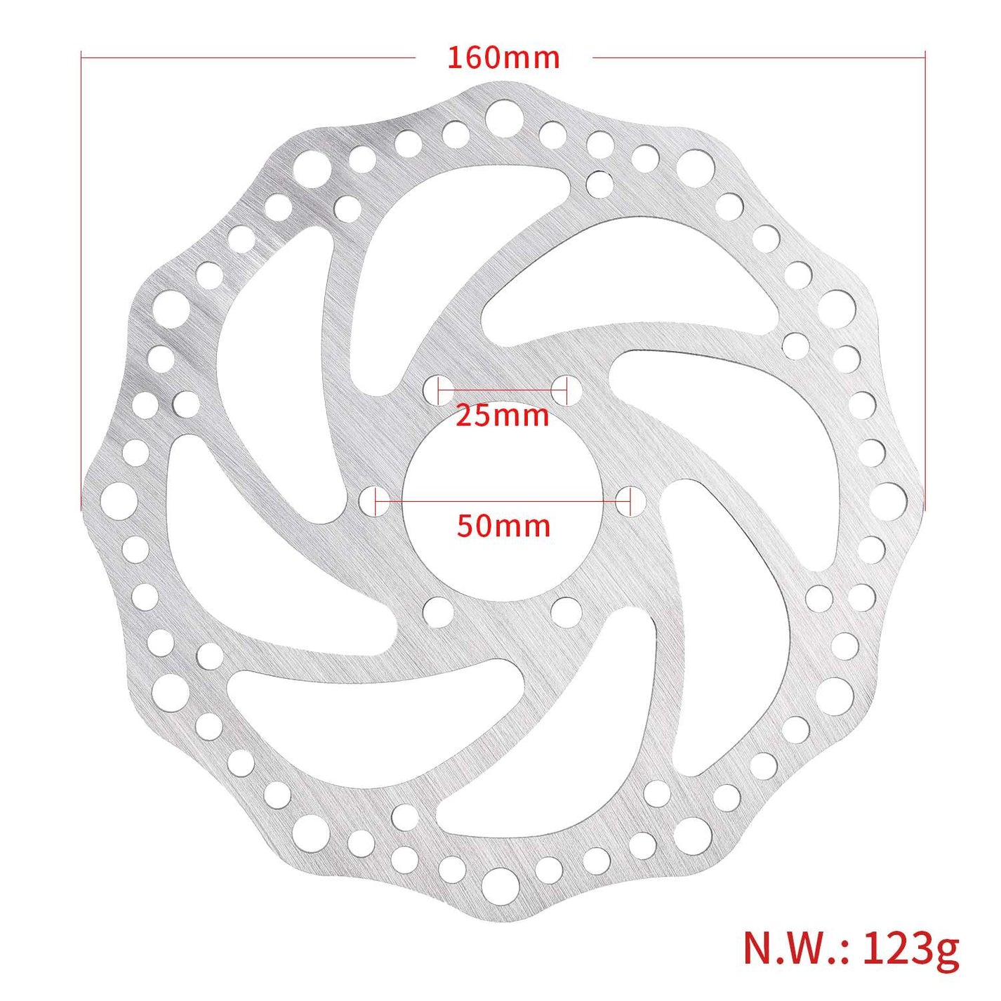 Ojačan zavorni disk 160 mm s 6 luknjami za Rovoron S7