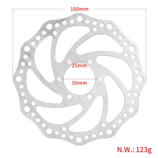 Ojačan zavorni disk 160 mm s 6 luknjami za Rovoron S7