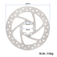 Zavorni disk 160 mm s 6 luknjami in razmikom 44 mm za električni skiro ali kolo