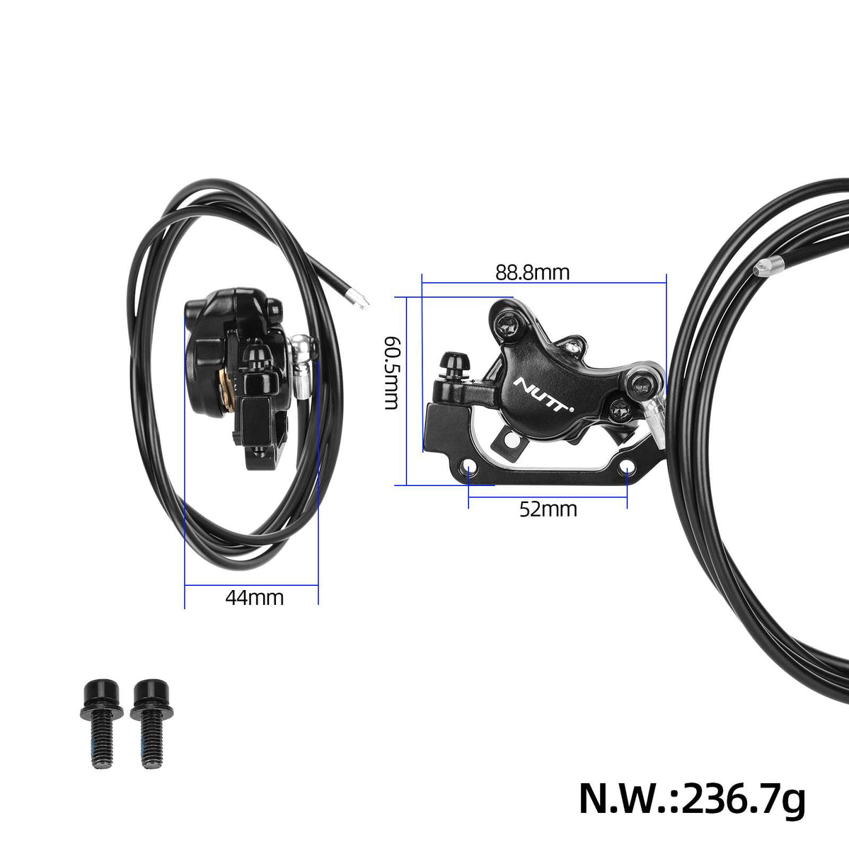 ULP3739.00 – Zadnja hidravlična čeljust NUTT, 2050 mm – pogled 2