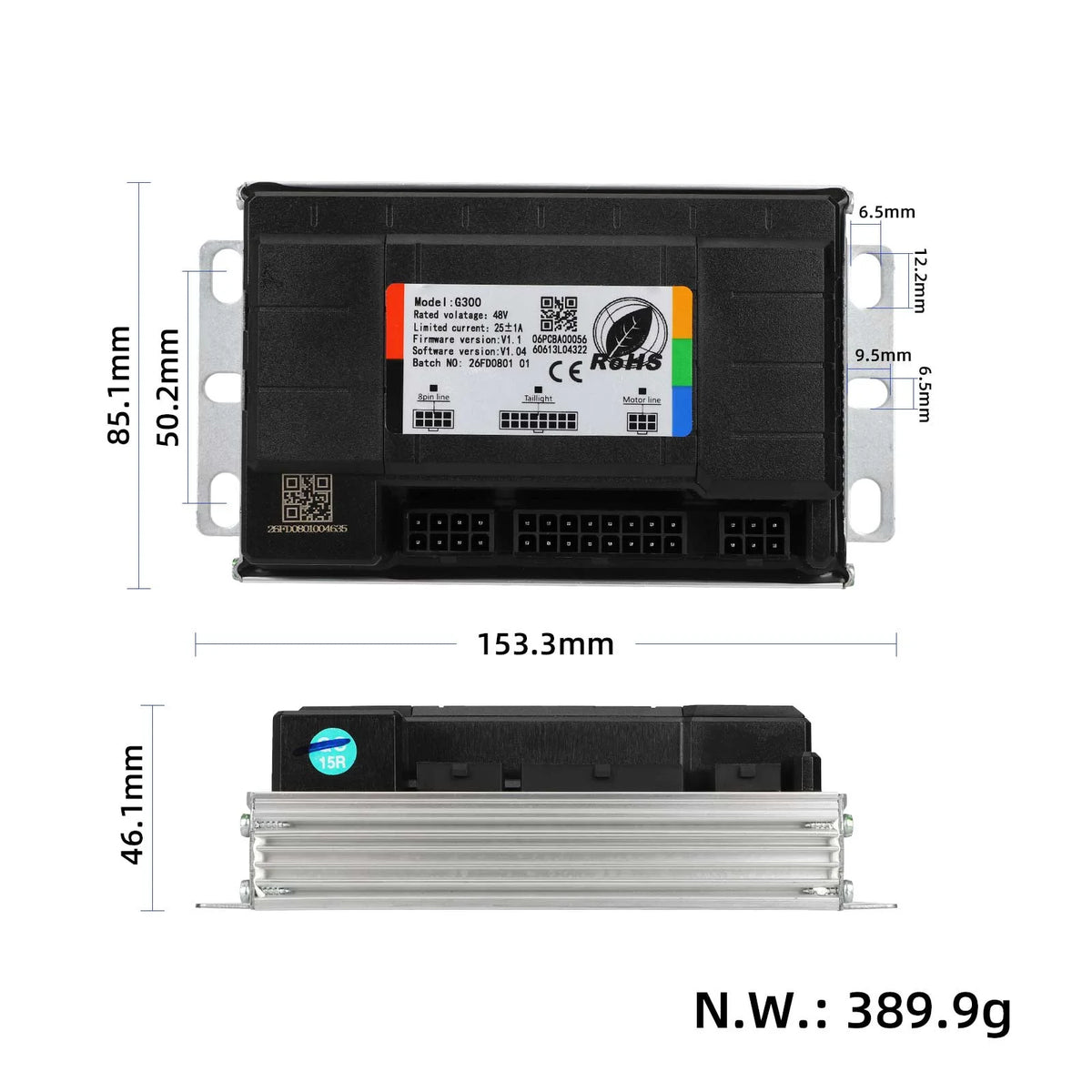 Krmilnik G300 48 V 25 A za KuKirin G2 — 2
