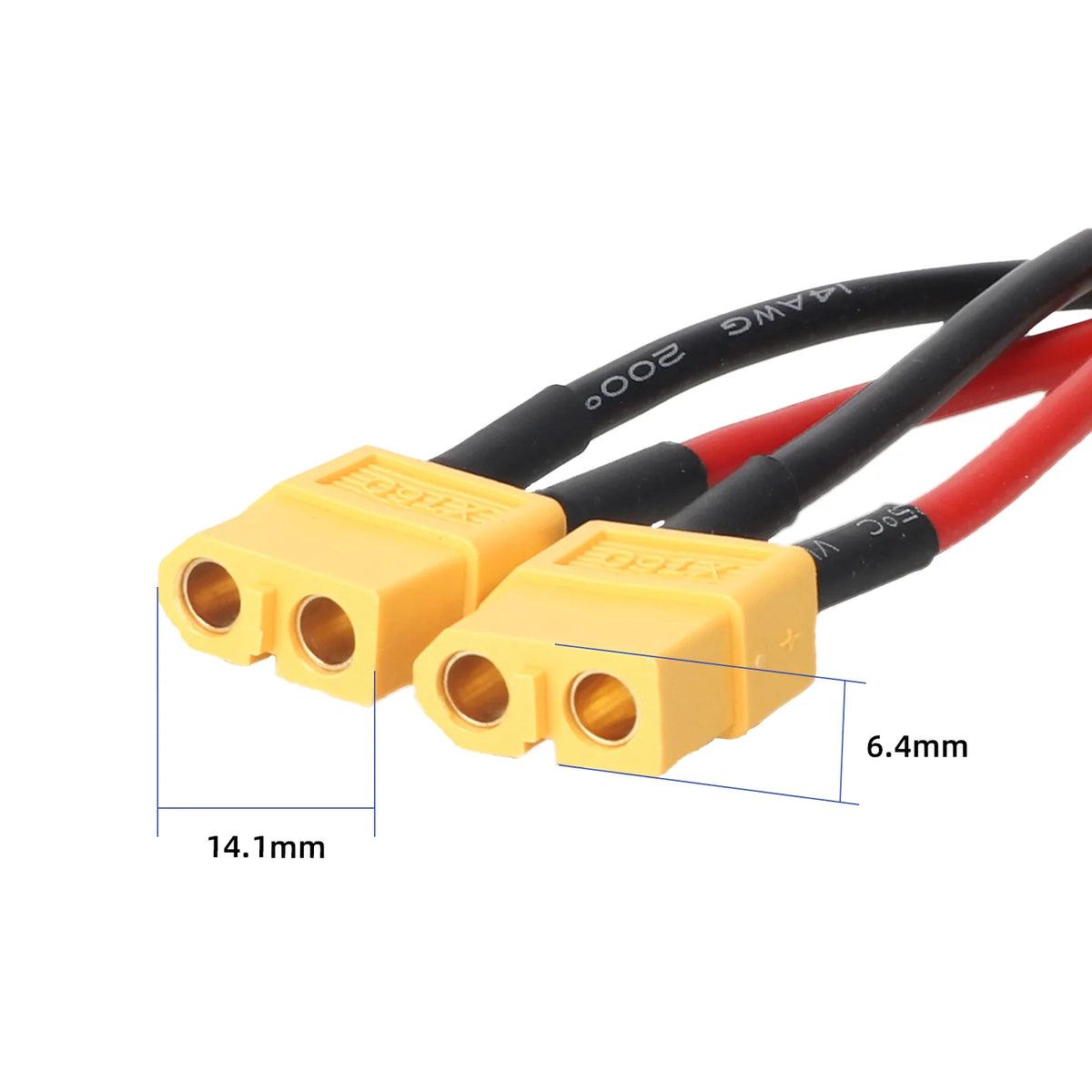 ULP8111.1 – Razdelilni kabel XT60 moški na 2 ženska, 14 AWG – pogled 5