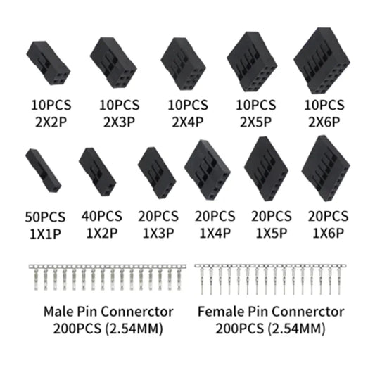 Komplet konektorjev Dupont 2,54 mm – 620 kosov — 2