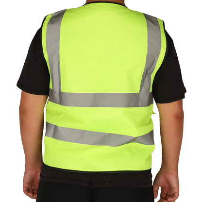 ULP8337.1 – Fluorescentno zelen odsevni telovnik z žepi – pogled 5