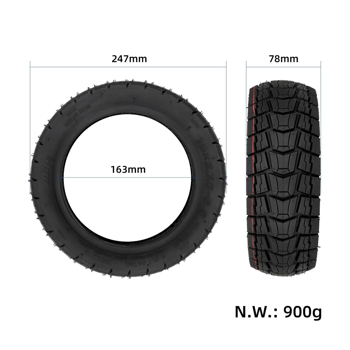 ULP8473.1 – Terenska tubeless pnevmatika ULIP HP1007B 10×2.75-6.5 – pogled 2