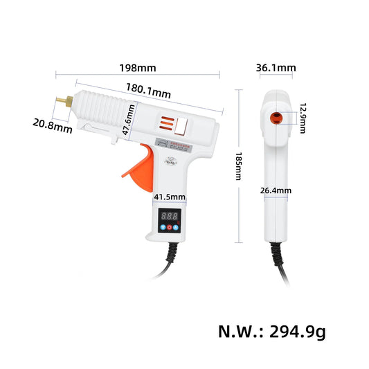 ULP9292.1 – Lepilna pištola 120 W z digitalnim prikazom temperature – pogled 2