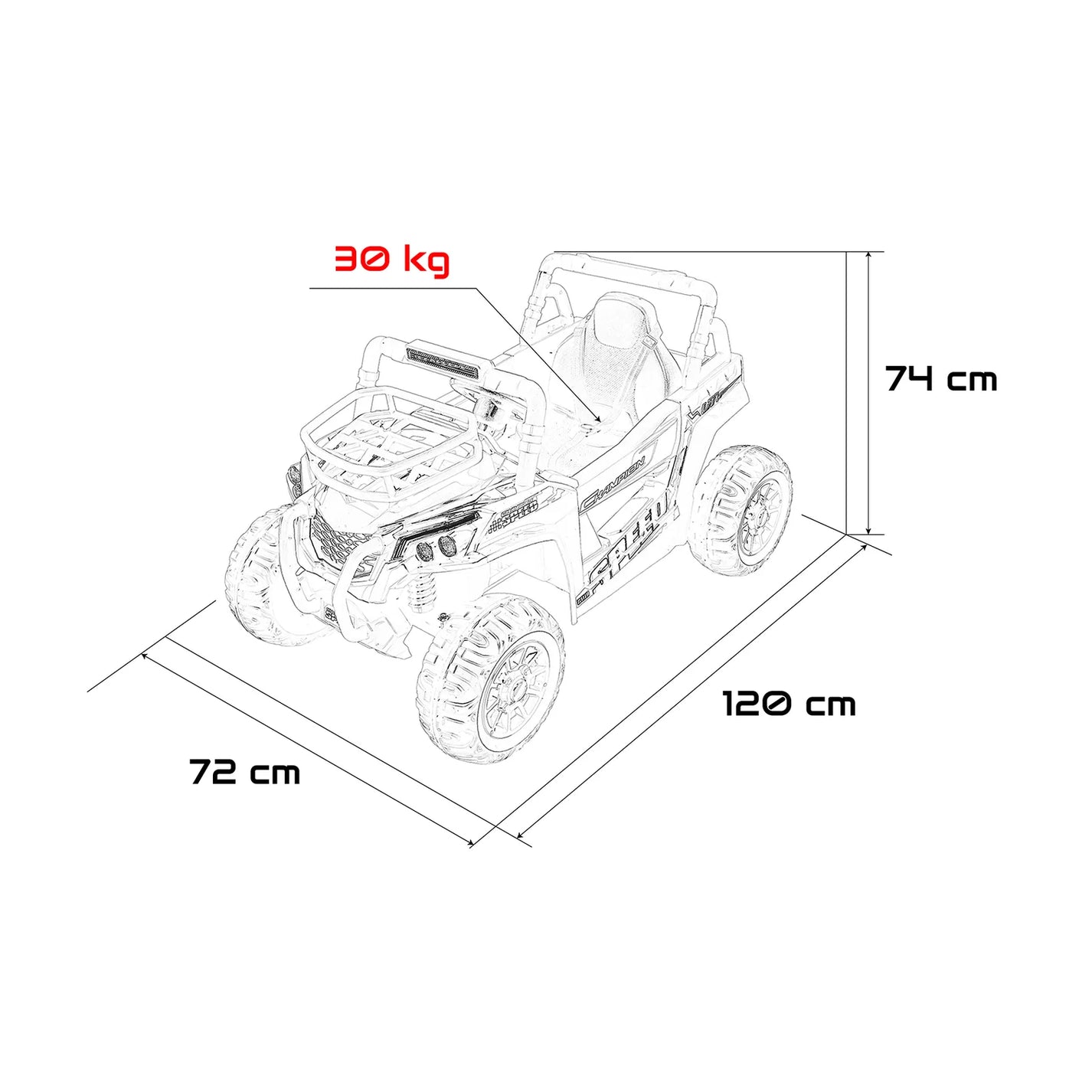 UTV LIFT Red Off-Road Vehicle