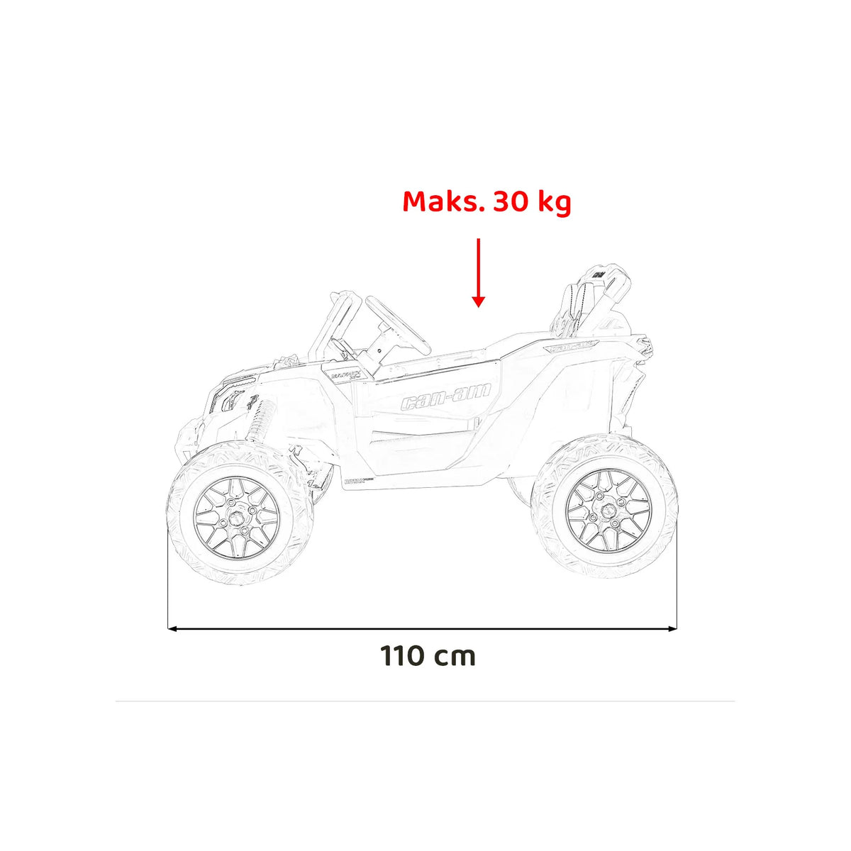 Otroški električni buggy CAN-AM Maverick 4x4