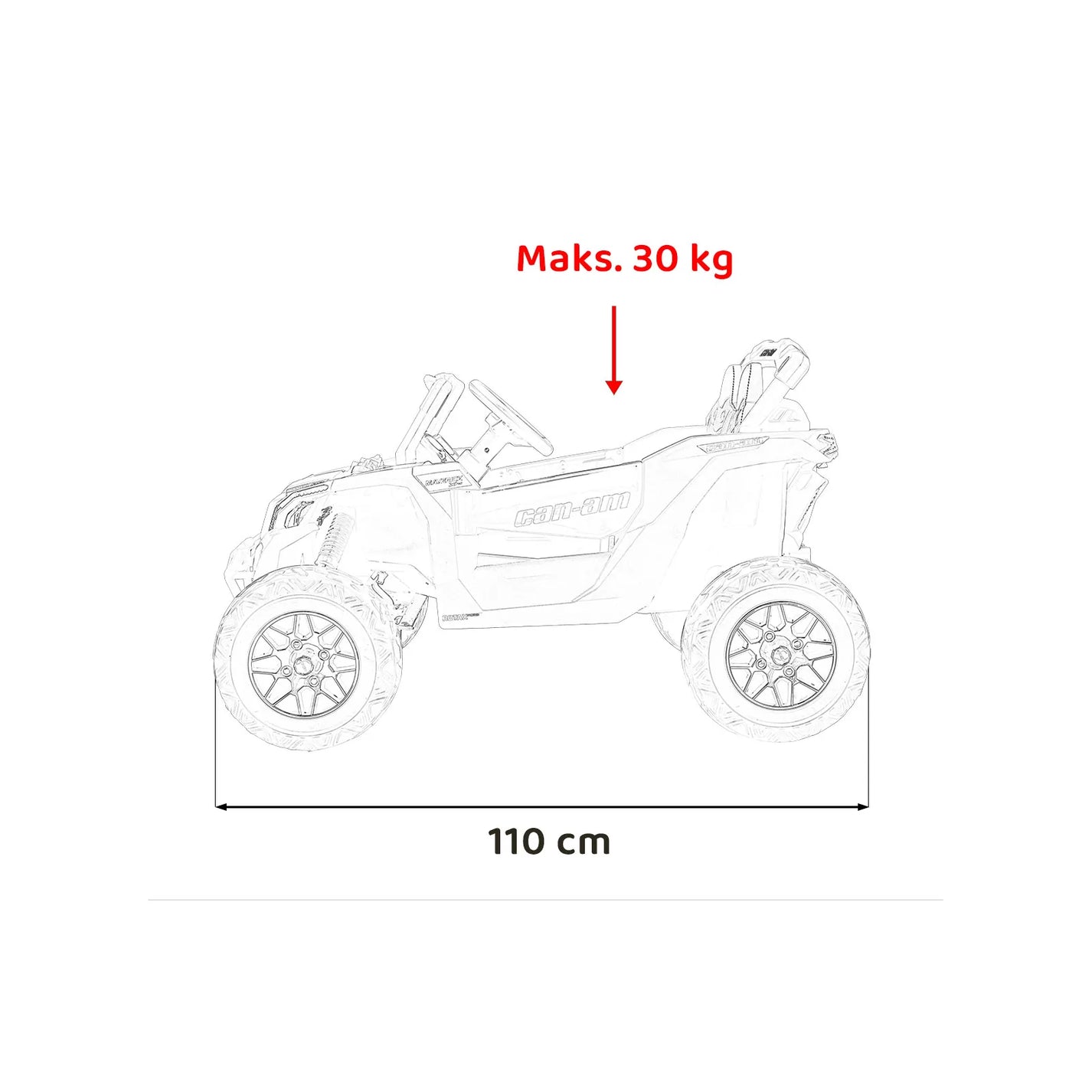 Otroški električni buggy CAN-AM Maverick 4x4