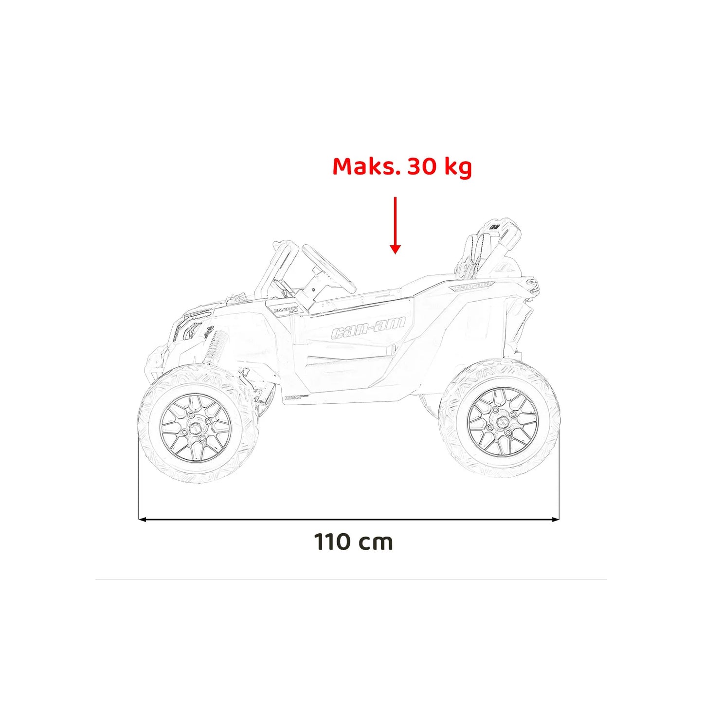Otroški električni buggy CAN-AM Maverick 4x4