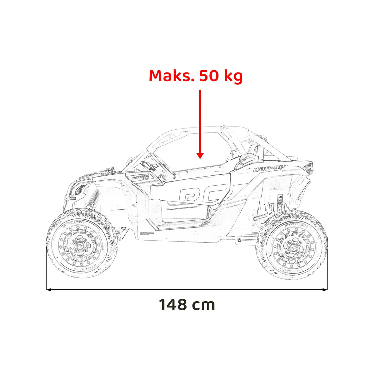 Otroški buggy na akumulator Maverick Turbo RR – Modra