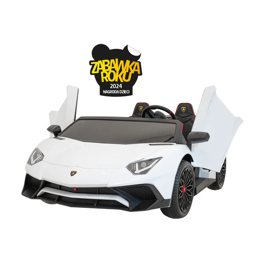 Otroški električni avto Lamborghini Aventador SV – Bela