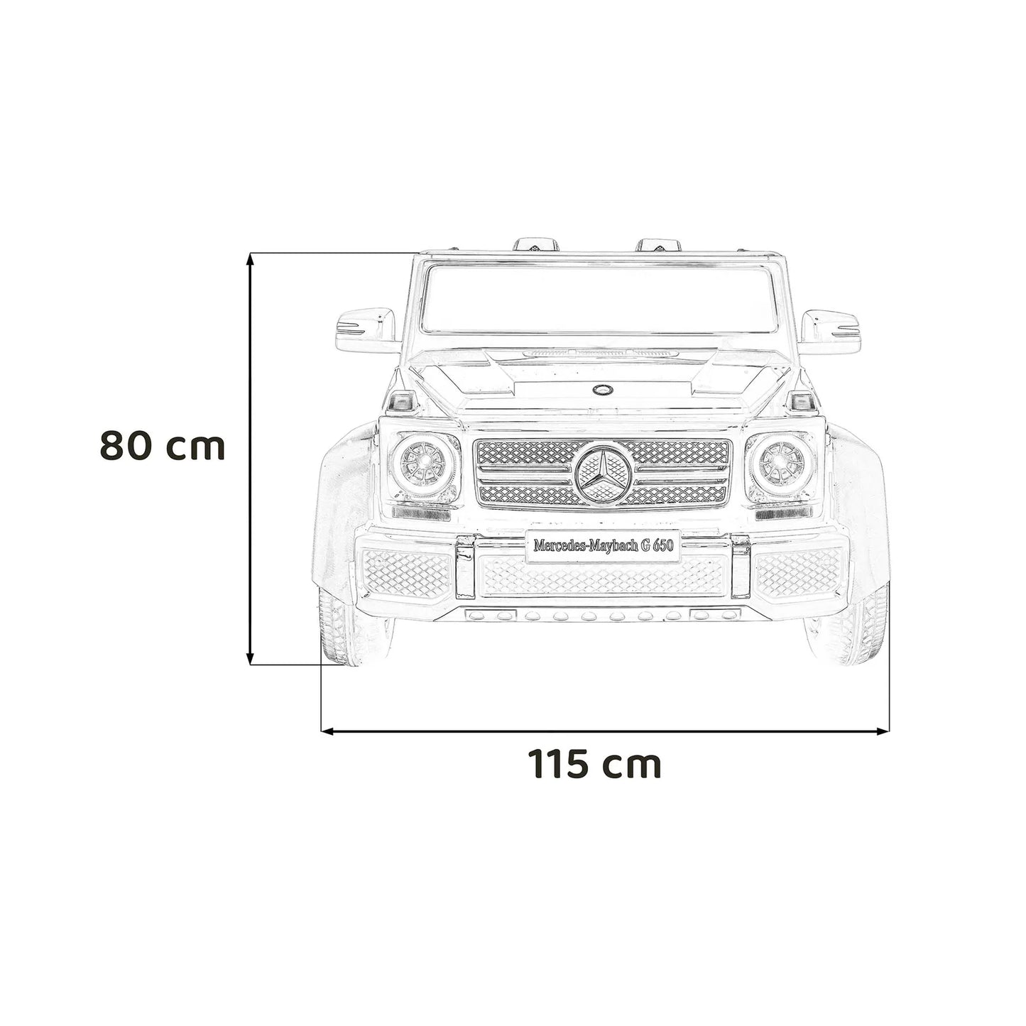 Otroški avto na akumulator Mercedes-Benz Maybach G650 – Bela