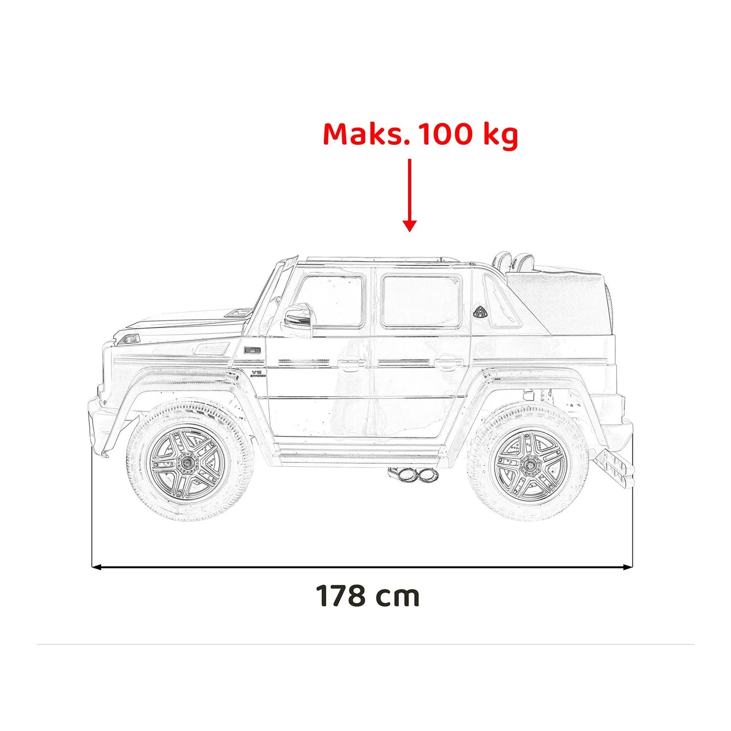 Otroški avto na akumulator Mercedes-Benz Maybach G650 – Bela