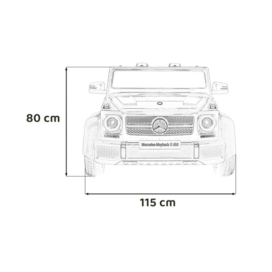 Otroški avto na akumulator Mercedes-Benz Maybach G650 STRONG – Bela