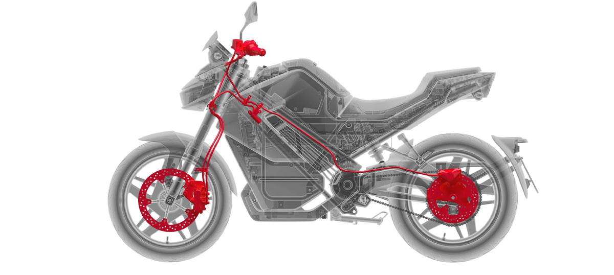 YADEA Keeness – diagram zavornega sistema CBS