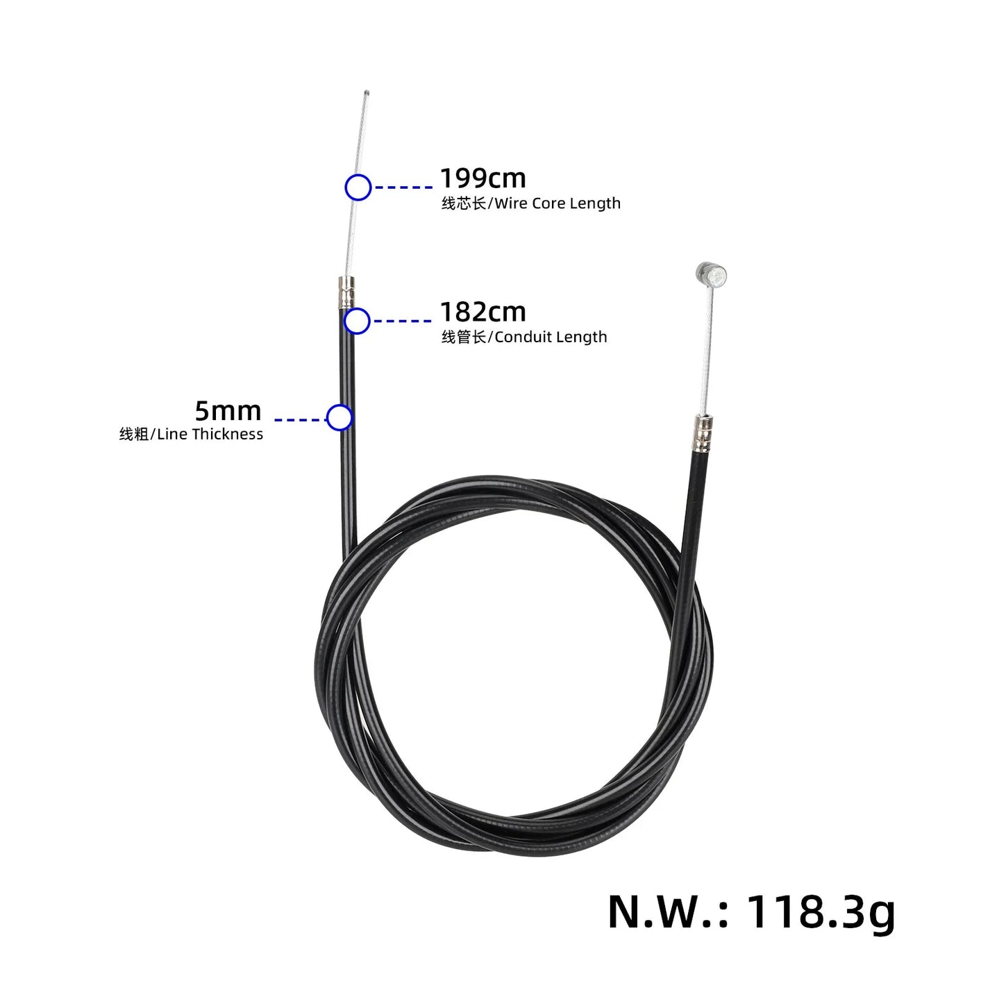 Zadnja zavorna zajla za Kukirin G4 (200 cm)