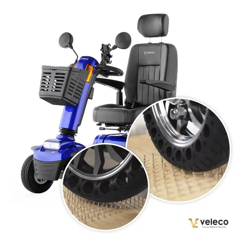 Komplet polnih pnevmatik za Veleco Looper – prikaz uporabe na vozilu; vozilo ni vključeno